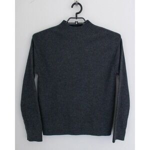 Banana Republic Sweater Mens Medium Gray Extra Fine Merino Wool Long Sleeve